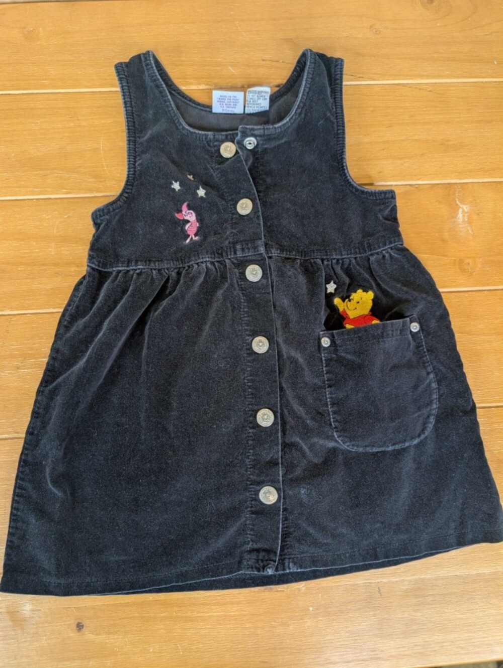 vtg Disney Winnie the Pooh Denim Dress Toddler